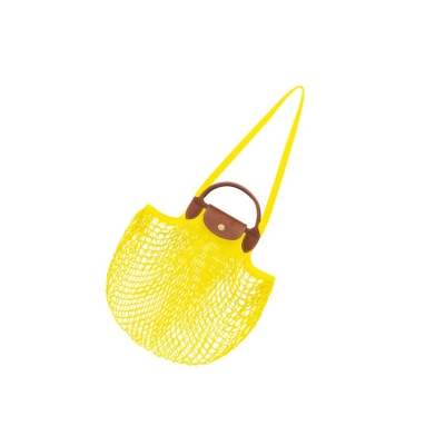 Longchamp Le Pliage Filet Schoudertassen Dames Geel | NL-SN54396