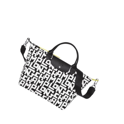 Longchamp Le Pliage Lgp M Handtas Dames Zwart Wit | NL-DC06498