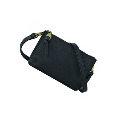 Longchamp Mailbox Rits Rond Portemonnee Dames Zwart | NL-EZ08395