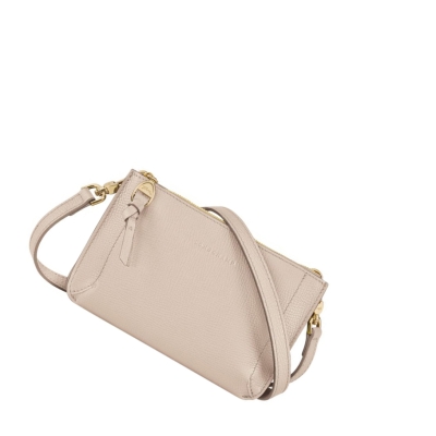 Longchamp Mailbox Rits Rond Portemonnee Dames Beige | NL-VN97420