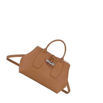 Longchamp Roseau M Handtas Dames Beige | NL-EL75918