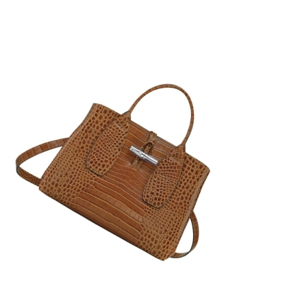 Longchamp Roseau M Handtas Dames Bruin | NL-IX58172