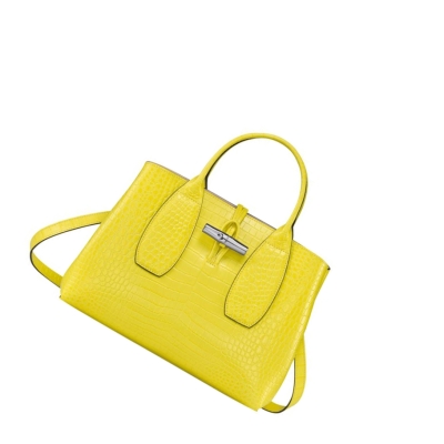 Longchamp Roseau M Handtas Dames Geel | NL-JB61745