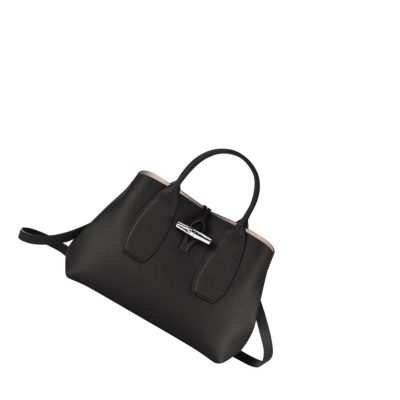 Longchamp Roseau M Handtas Dames Zwart | NL-UP36218