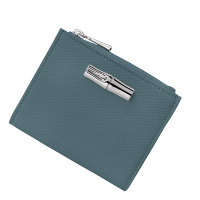 Longchamp Roseau Portefeuille Dames Blauw | NL-BX98473