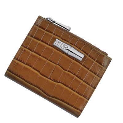 Longchamp Roseau Portefeuille Dames Bruin | NL-YZ49285