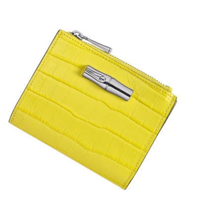Longchamp Roseau Portefeuille Dames Geel | NL-HS21640
