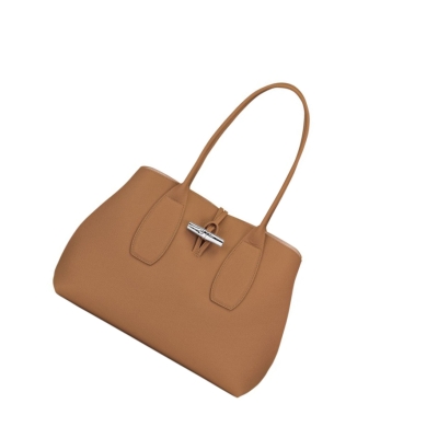 Longchamp Roseau Schoudertassen Dames Beige | NL-XZ15836