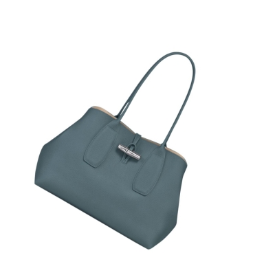 Longchamp Roseau Schoudertassen Dames Blauw | NL-HA07453